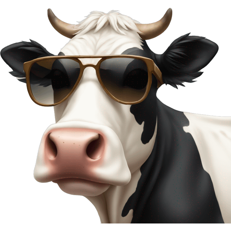 Cow with sunglasses  emoji