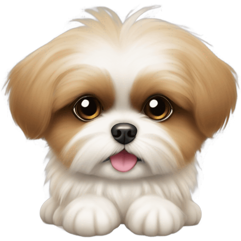 Shih tzu Pomeranian short hair puppy  emoji