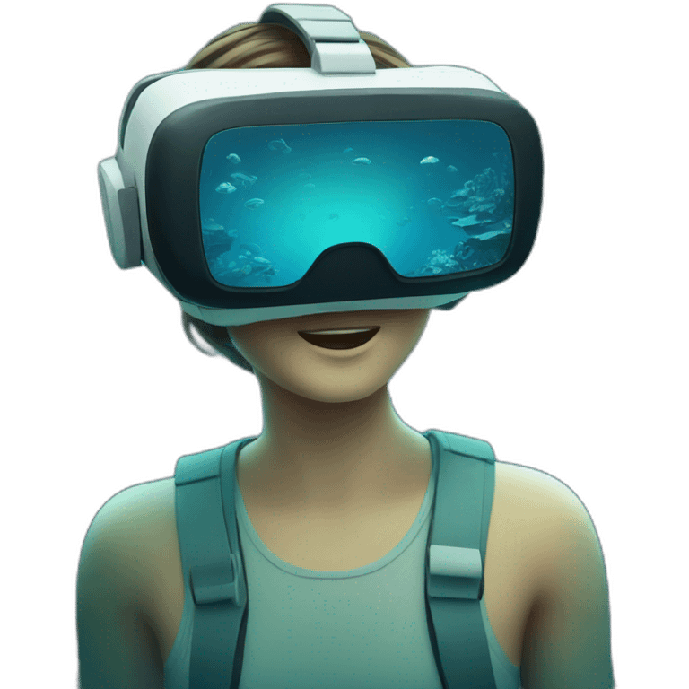 virtual reality underwater emoji