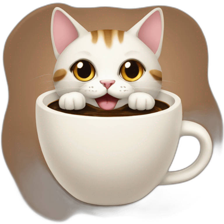 Cat coffe emoji