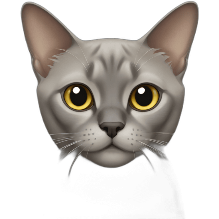 Grey burmese cat emoji