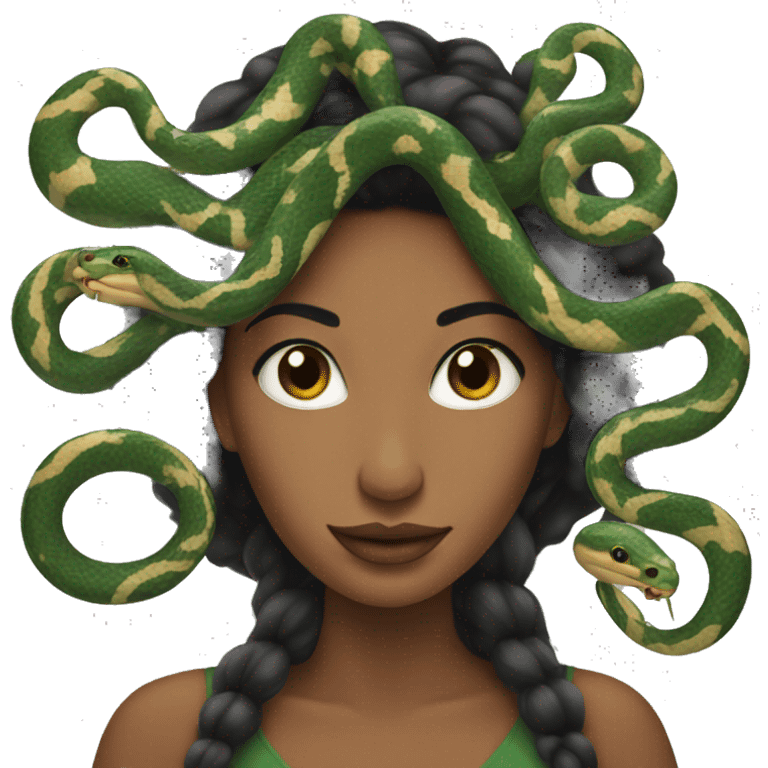 Beautiful woman with snakes for hair  emoji