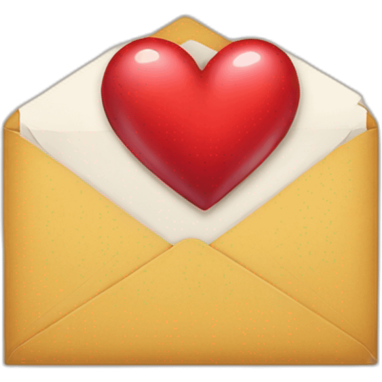 Surprise letter with heart on it  emoji