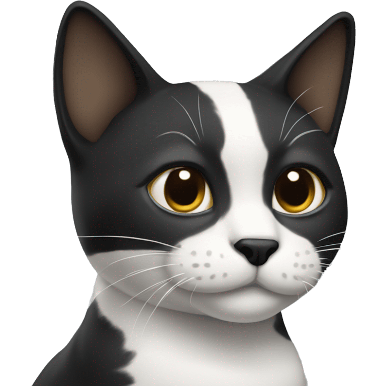 Gato preto e branco emoji