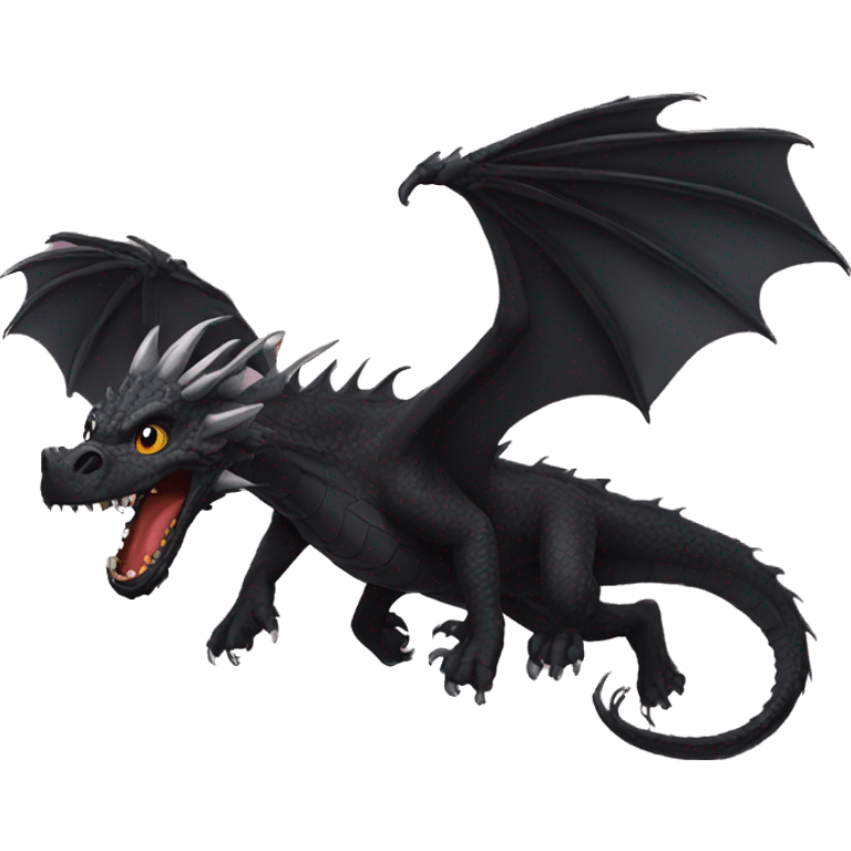 flying black dragon emoji