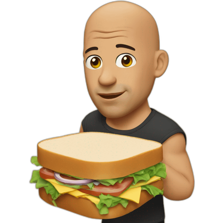 Vin diesel eat sandwich emoji