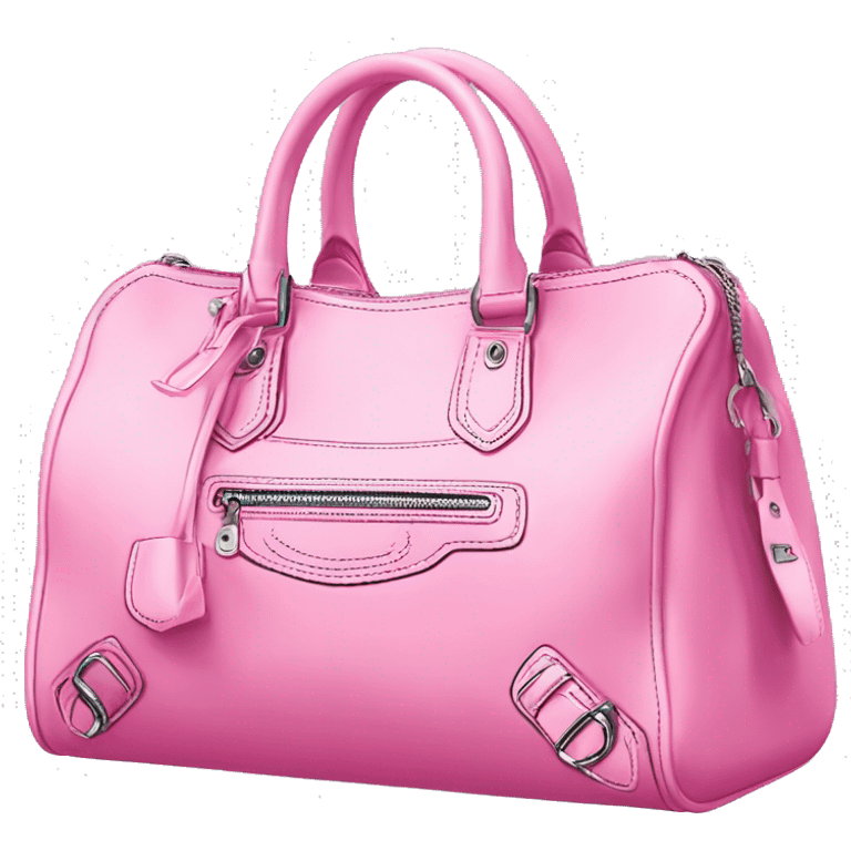 pink balenciaga city bag emoji