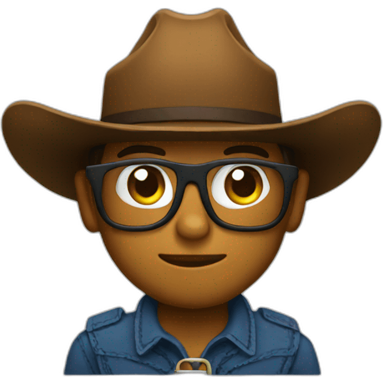 cowboy emoji with glasses emoji