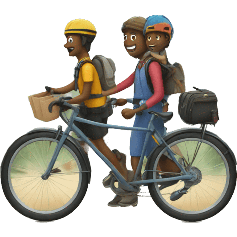 travel with friends bikes included emoji