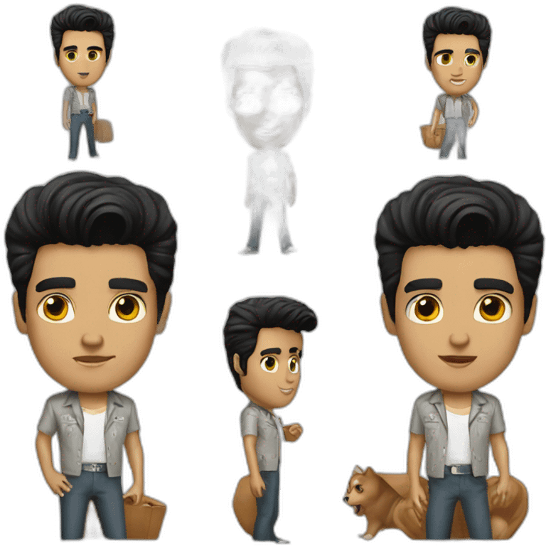 Millennial Elvis has  emoji