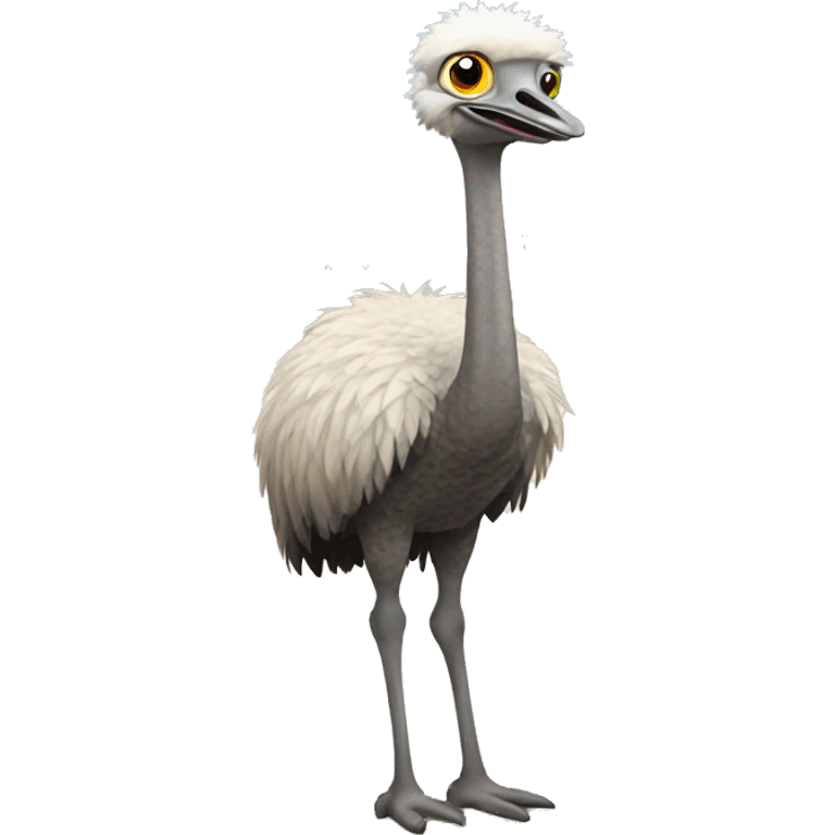 Ostrich standing right emoji