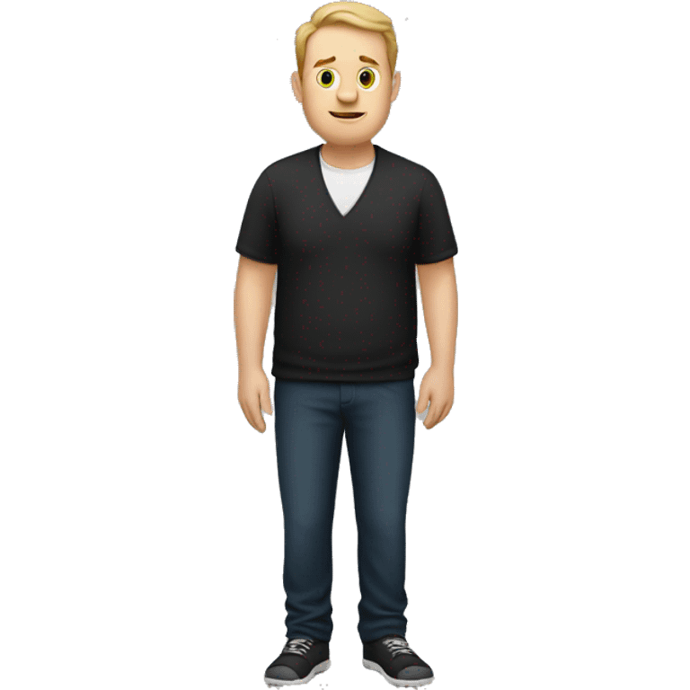 Slightly overweight white man wearing Thrudark clothes from head to toe emoji