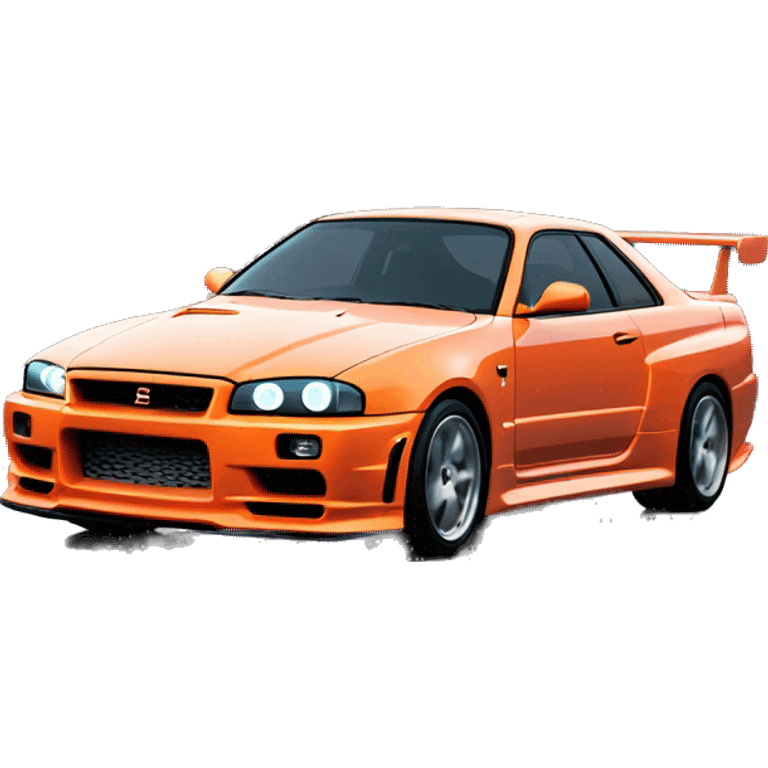 Skyline R34 passes quickly across the screen
 emoji