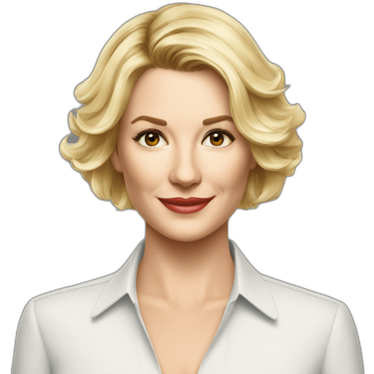 Sandra Huller german actress short blonde hair emoji