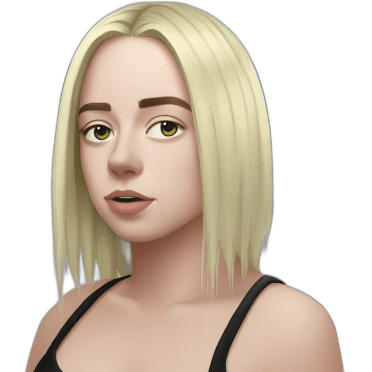 Billie Eilish at beach emoji