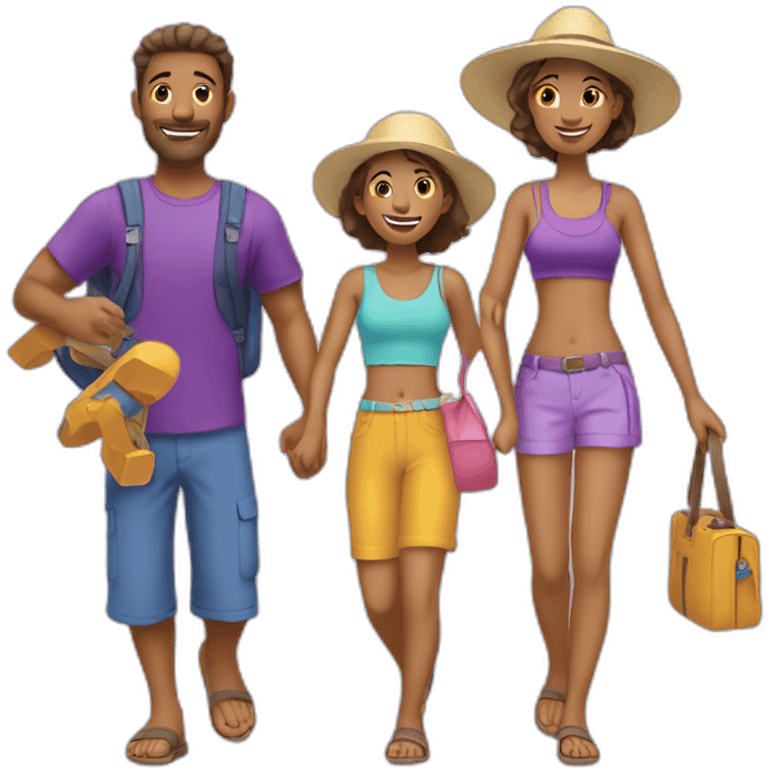 family vacation purple icon emoji