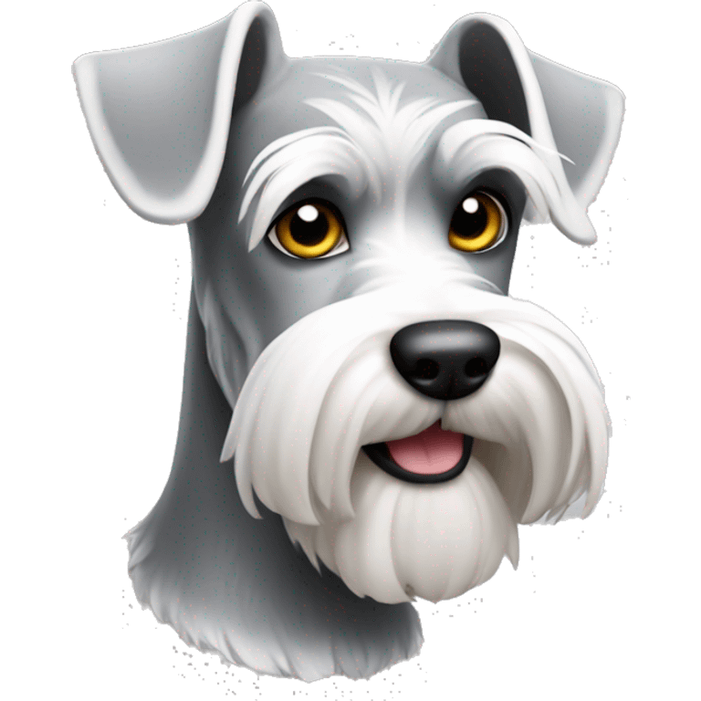 Dos schnauzer white emoji