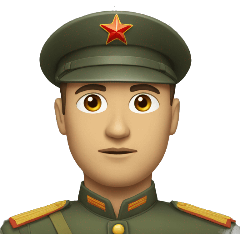 ussr soldier serious with takes emoji