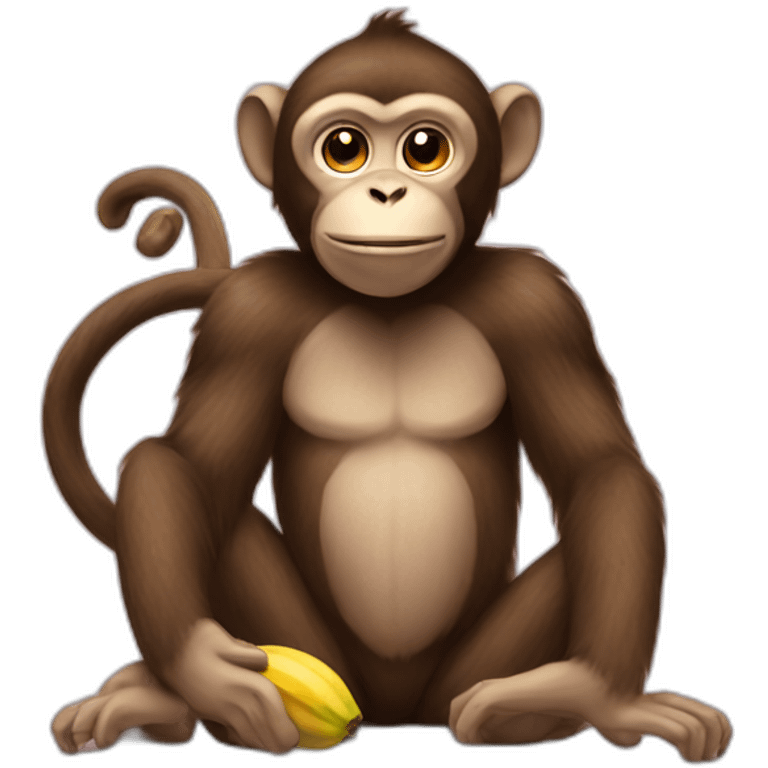 monkey with bnana emoji