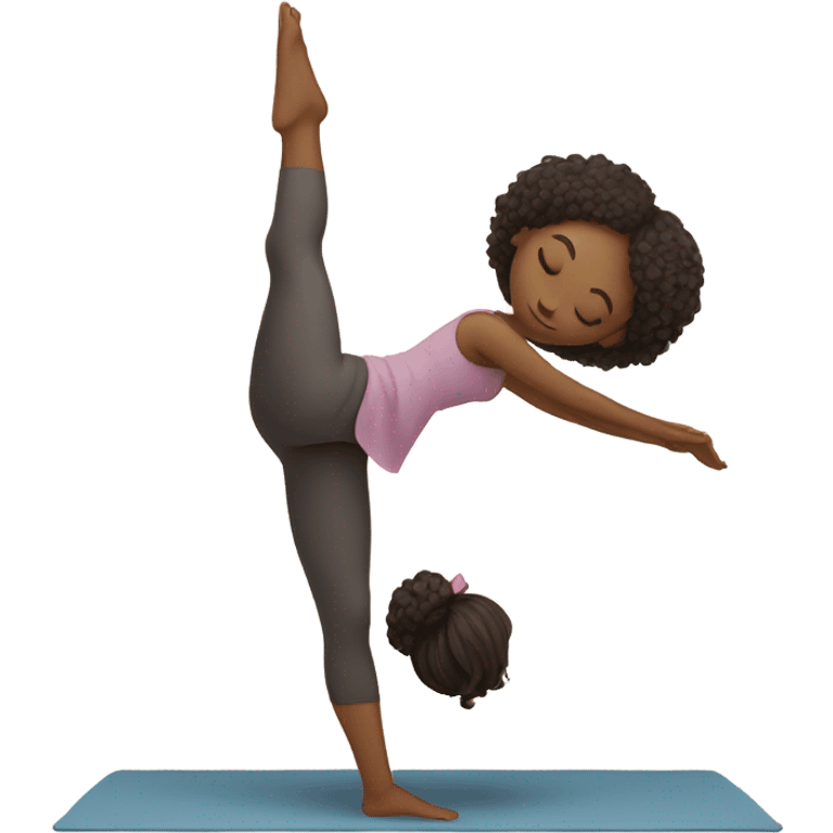 Girl do yoga  emoji