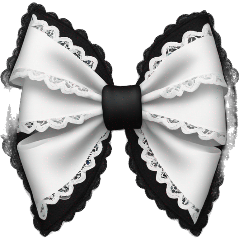 black bow with lace emoji