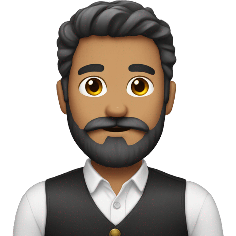 Beard and mustache emoji