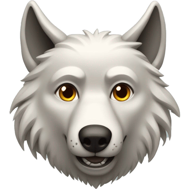 Crazy wolf with text «Вовк Максим » emoji