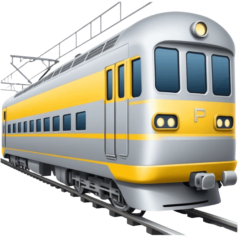 Australian passenger train (Iconic colour: Silver and yellow) emoji