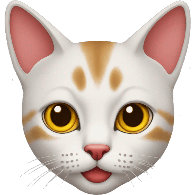 Cat with red noze  emoji