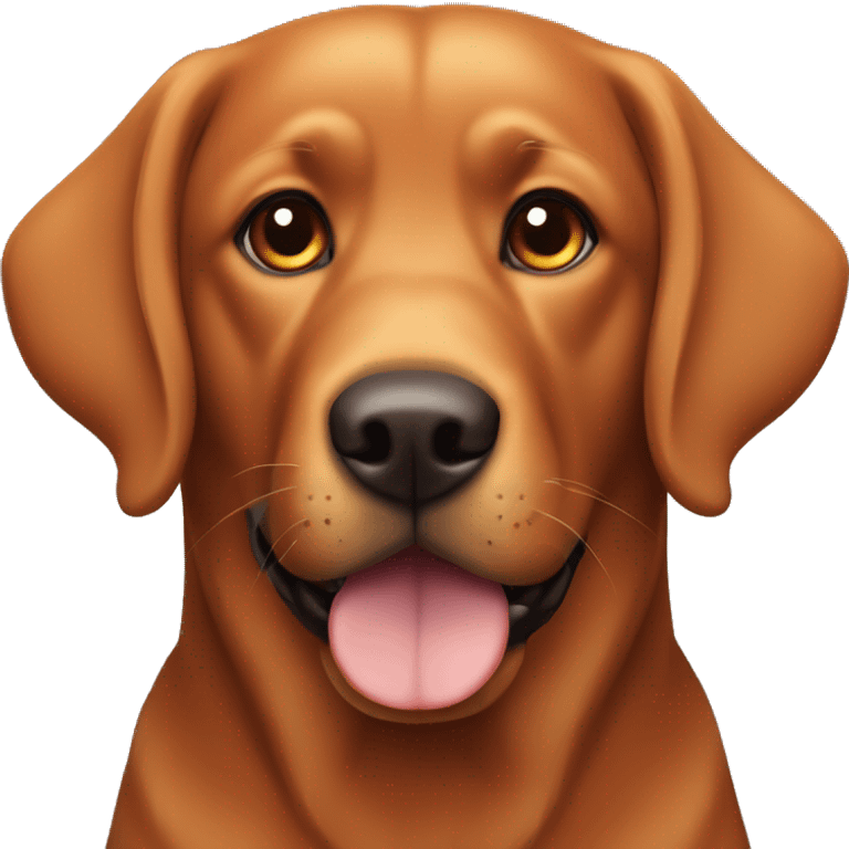 a labrador with dark orange color fur and floppy ears  emoji