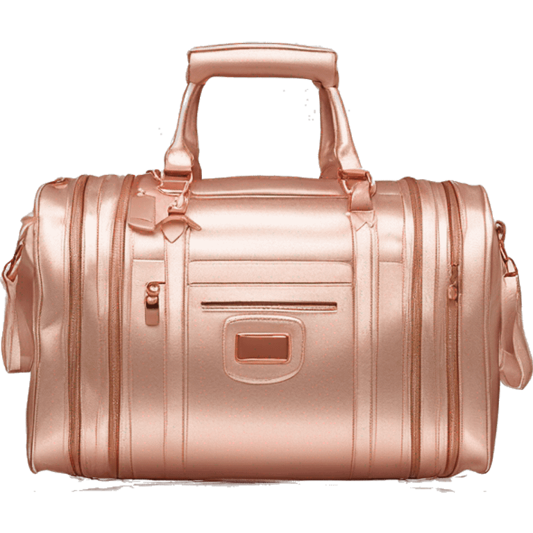 Rose gold luxury travelling bag  emoji