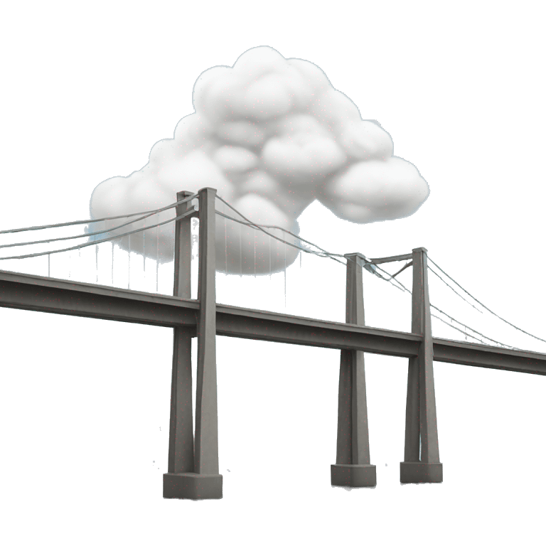 A bridge connecting clouds
 emoji