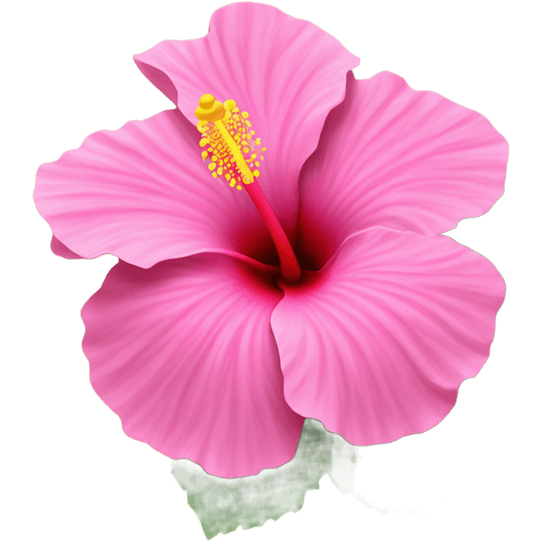 Pink hibiscus flower emoji