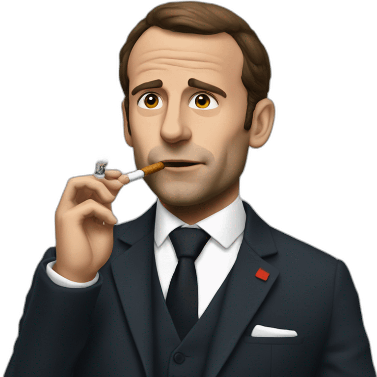 Macron smoking zaza emoji