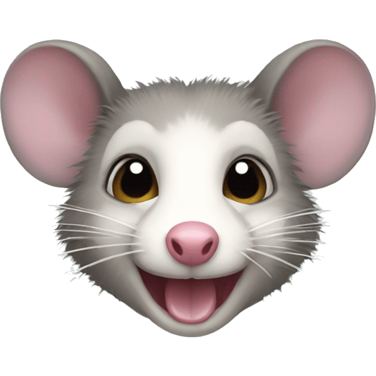 Opossum happy emoji