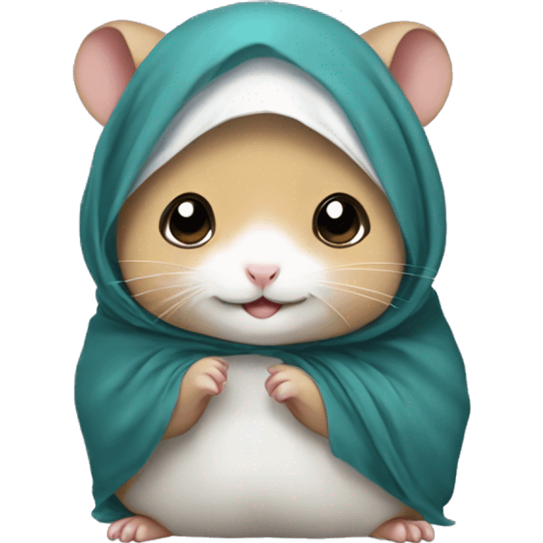 Hamster with hijab emoji