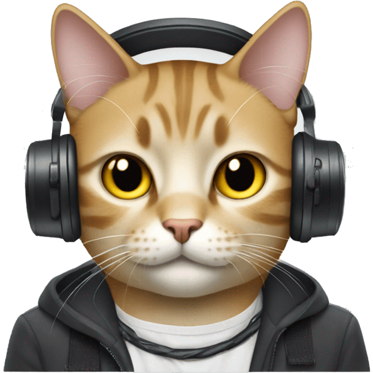 cat who radio DJ emoji