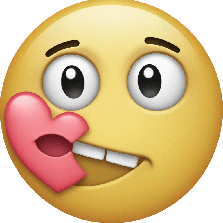 Emoji with heart eyes and Laughing one hand over the mouth emoji