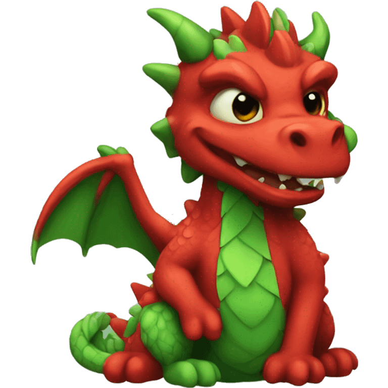 red n green furry dragon emoji