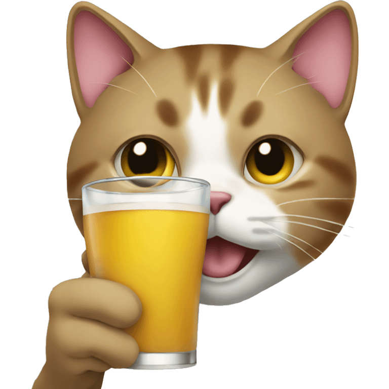 Cat drinking emoji