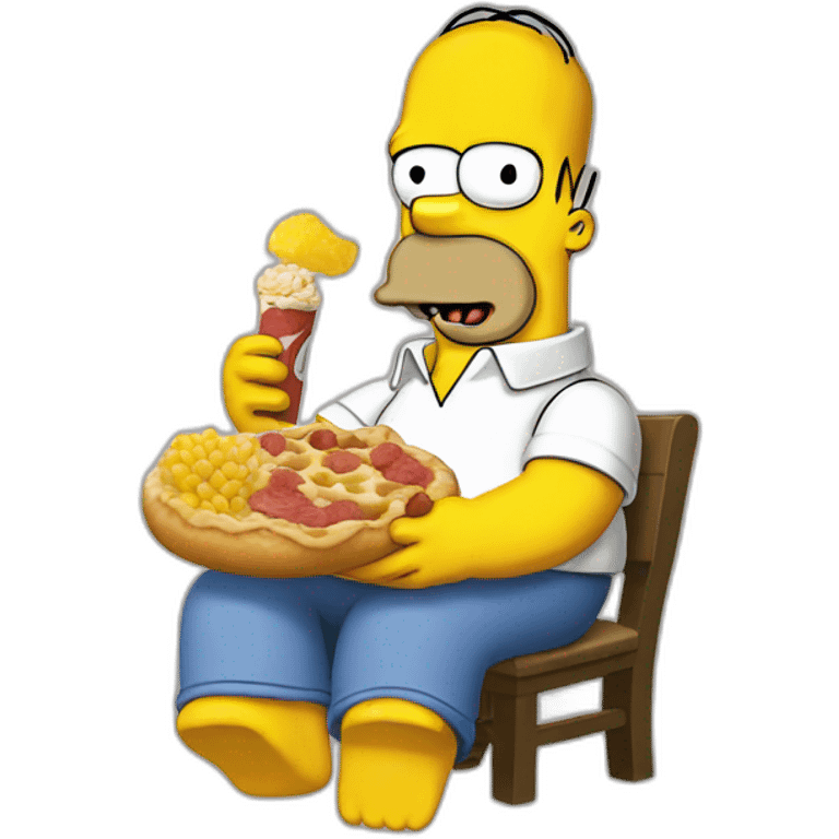 Homer Simpson eating homer simpson emoji