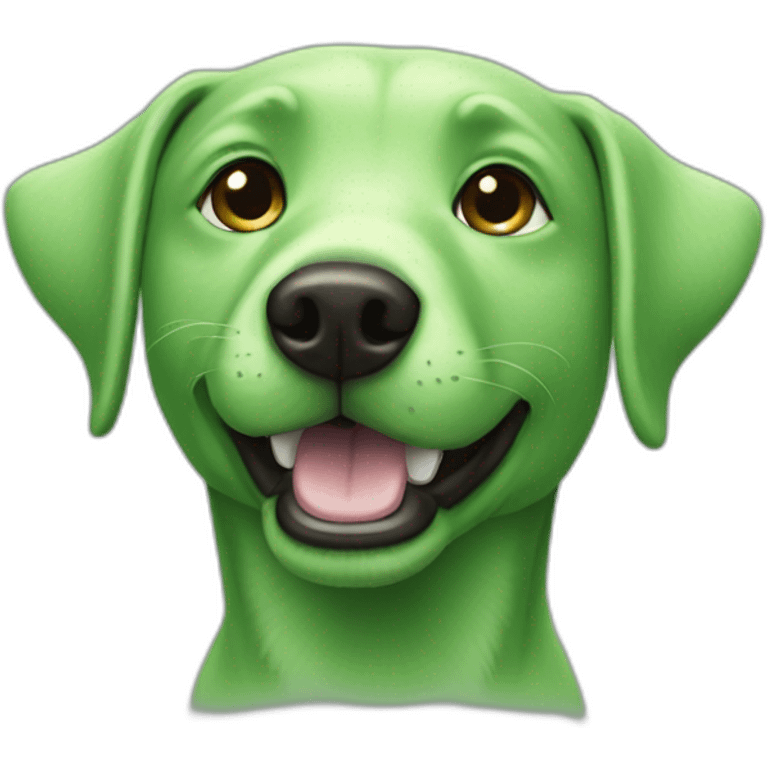 green dog emoji