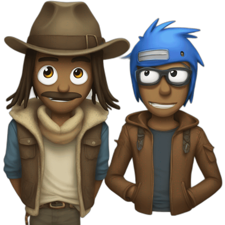 Mordecai and Rigby emoji