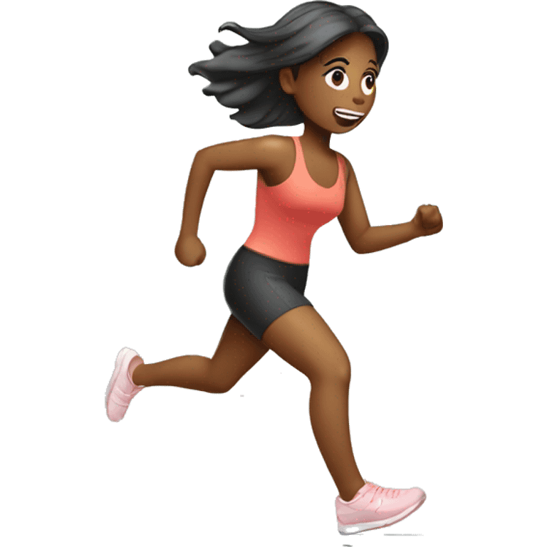 girl running late to pilates class emoji