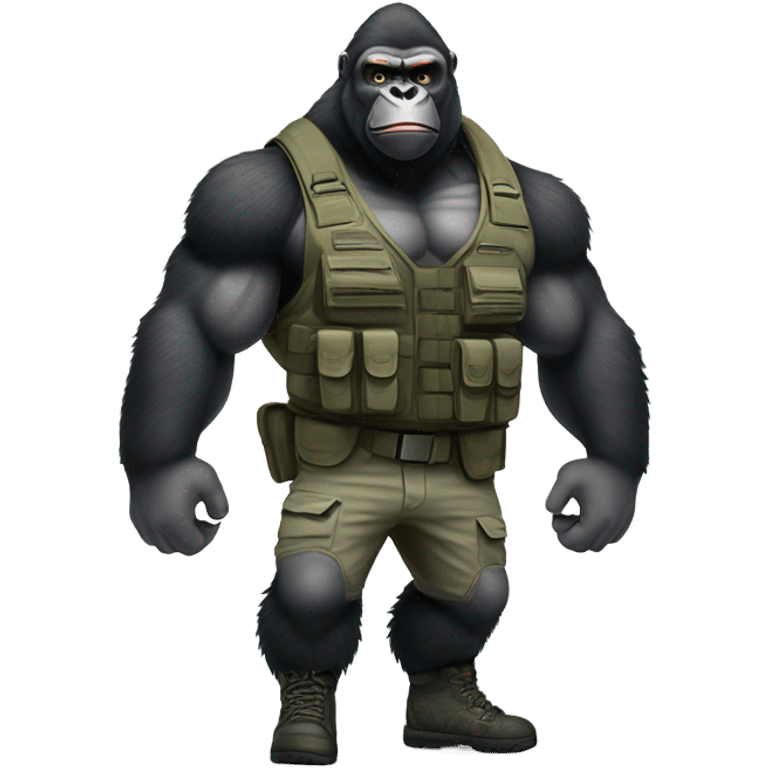 Buff gorilla soldier emoji