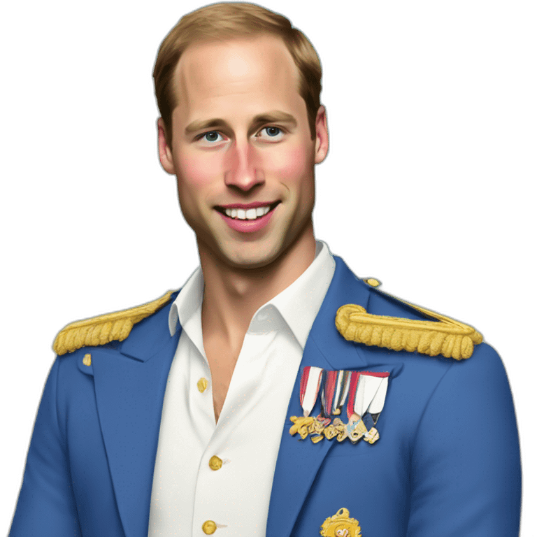 Prince William as beach bum emoji