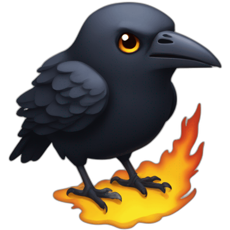 crow-with-literal-fire-in-its-eyes emoji