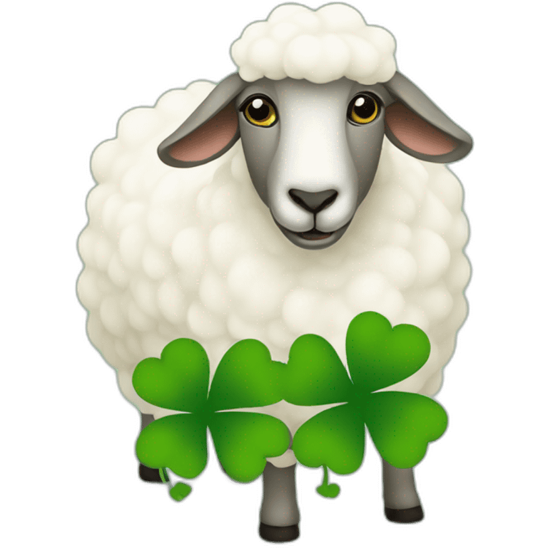 Sheep selling shamrock emoji