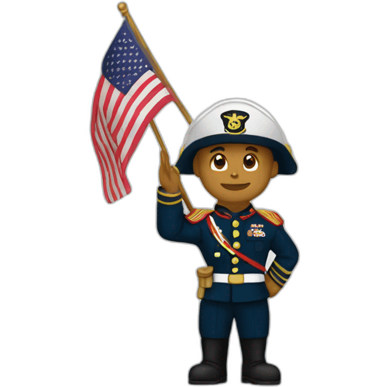 marine saluting US Flag emoji