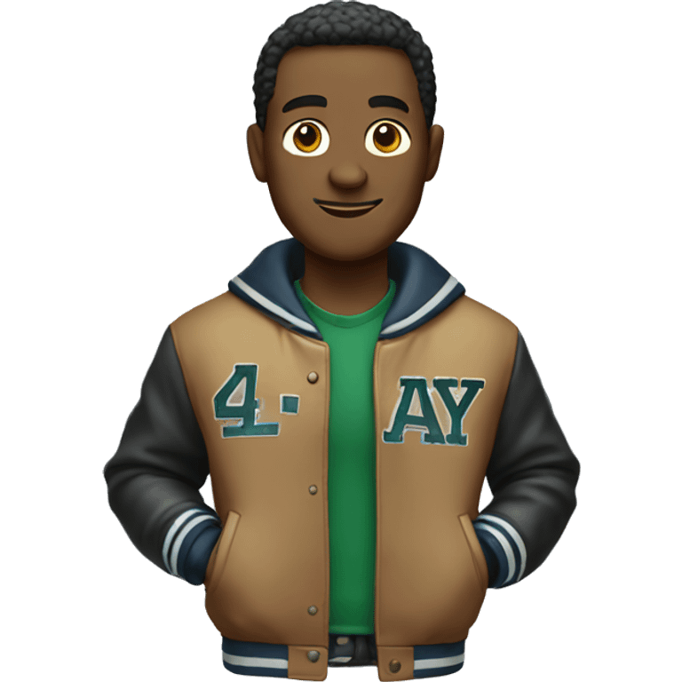 Man with Varsity jacket  emoji